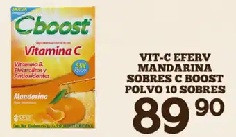 Vit-C Eferv Mandarina Sobres C Boost Polvo 10 Sobres