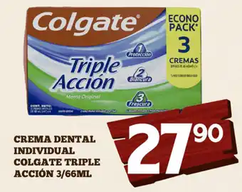 Alsuper Crema Dental Individual Colgate Triple Acción 3/66ml oferta