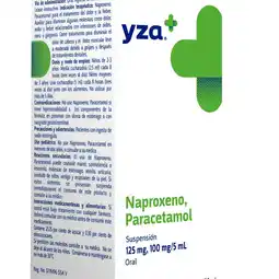 Farmacias YZA Yza Naproxeno, Paracetamol 2.5G/0.125G 100Ml oferta