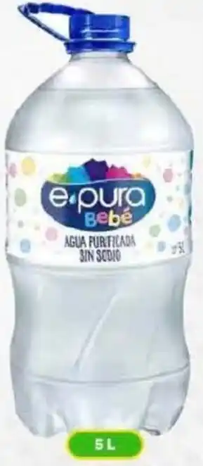 Bodega Aurrerá e-pura Bebé AGUA PURIFICADA SIN SEDIO 5L oferta