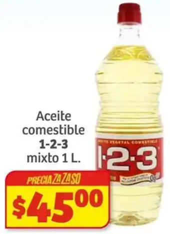 Soriana Híper Aceite comestible 1.2.3 mixto 1L oferta