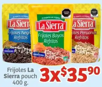 Soriana Híper Frijoles La Sierra pouch 3x400g oferta