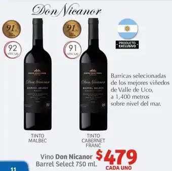 Soriana Híper Vino Don Nicanor Barrel Select 750ml oferta