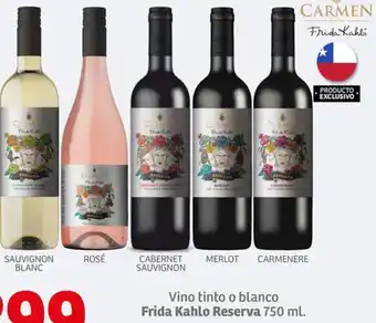 Soriana Híper Vino tinto o blanco Frida Kahlo Reserva 2x750ml oferta