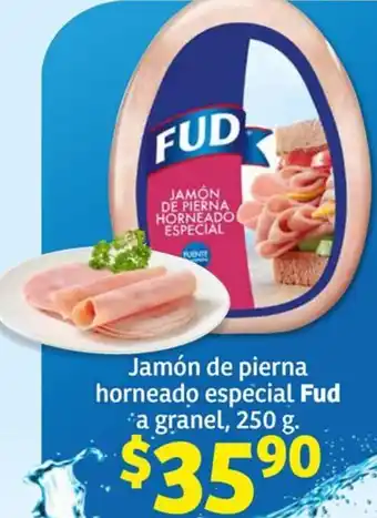 Soriana Híper Jamón de pierna horneado especial Fud a granel, 250g oferta