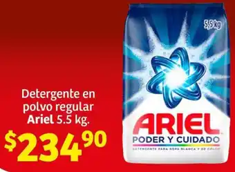 Soriana Híper Detergente en polvo regular Ariel 5.5kg oferta
