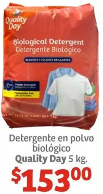 Detergente en polvo biológico Quality Day 5kg