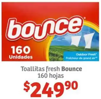 Toallitas fresh Bounce 160 hojas
