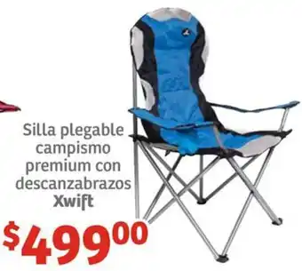 Silla plegable campismo premium con descanzabrazos Xwift