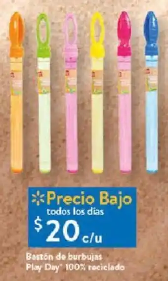 Walmart Baston de burbujas Play Day 100% reciclado oferta