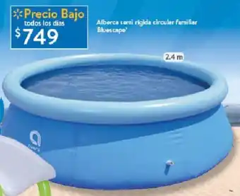 Walmart Alberca semi rigida circular familiar Bluescape 2.4m oferta