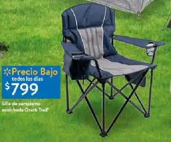 Walmart Silla de campismo acolchada Ozark Trail oferta