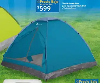 Walmart Tienda de campaña para 4 personas Ozark Trail oferta