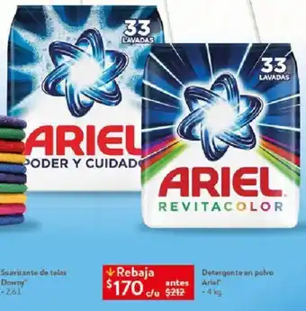 Walmart Detergente en polvo Ariel 4kg oferta