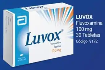 Farmacias Bazar Luvox Fluvoxamina 100 mg 30 Tabletas oferta