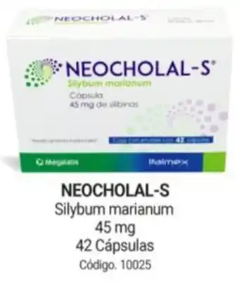 Farmacias Bazar NEOCHOLAL-S Silybum marianum 45mg 42 Cápsulas oferta