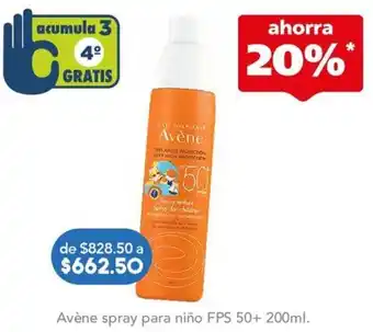 Farmacia San Pablo Avène spray para niño FPS 50+ 200ml oferta