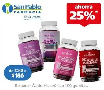 Farmacia San Pablo Belabear Ácido Hialurónico 100 gomitas oferta