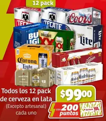 Todos los 12 pack de cerveza en lata