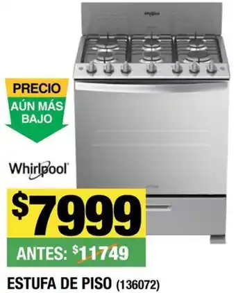 The Home Depot Whirlpool ESTUFA DE PISO oferta