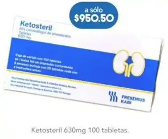Farmacia San Pablo Ketosteril 630mg 100 tabletas oferta