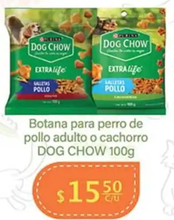 La Comer Botana para perro de pollo adulto o cachorro DOG CHOW 100g oferta