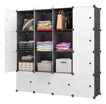 Mercado Libre Multi Organizador Closet Armario Ropa Modular Portatil Hogar Color Blanco - Negro oferta