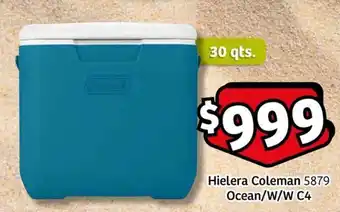 Soriana Express Hielera Coleman 5879 Ocean/W/W C4 30 qts. oferta