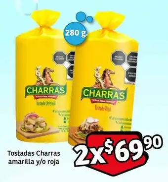 Tostadas Charras amarilla y/o roja 280 g. x 2