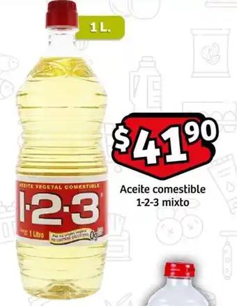 Soriana Mercado Aceite comestible 1-2-3 mixto 1L. oferta