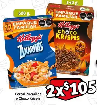 Soriana Mercado Cereal Zucaritas 600go Choco Krispis 540g 2x oferta