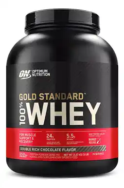 Suplemento En Polvo Optimum Nutrition Proteína Gold Standard 100% Whey Proteína Sabor Double Rich Chocolate En Pote De 2.27kg