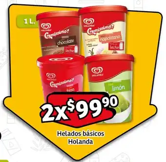 Helados básicos Holanda 1L x 2