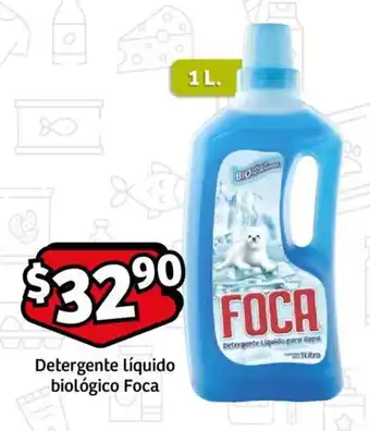Soriana Mercado Detergente líquido biológico Foca 1L. oferta