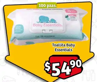 Soriana Mercado Toallita Baby Essentials 100 pzas. oferta