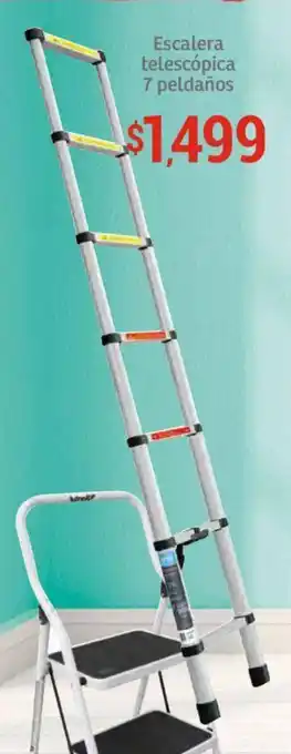 Escalera telescópica 7 peldaños
