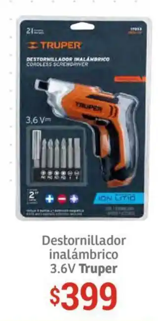 Destornillador inalámbrico 3.6V Truper