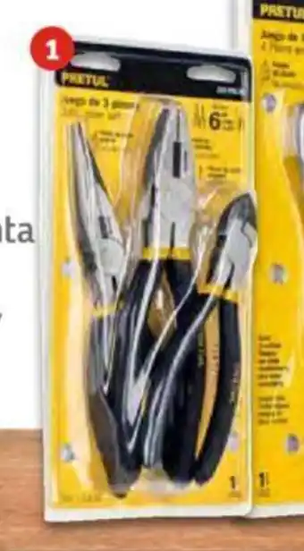 Soriana Mercado Juego de pinzas Pretul 3 piezas oferta