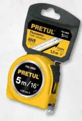 Soriana Mercado Flexómetro 5 m. Pretul oferta