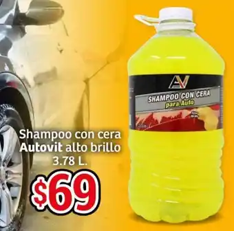 Soriana Mercado Shampoo con cera Autovit alto brillo 3.78 L. oferta