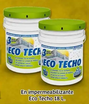 En impermeabilizante Eco Techo 18 L.
