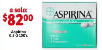 Aspirina 0.5g 100's