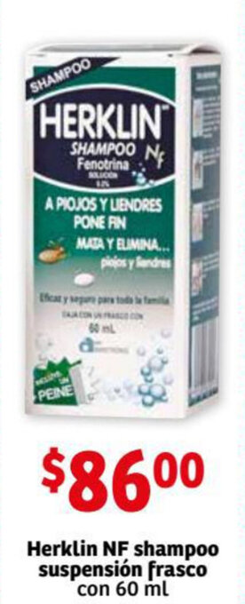 Soriana Mercado Herklin NF Shampoo Suspensión Frasco con 60ml oferta