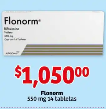 Soriana Mercado Flonorm 550mg 14 Tabletas oferta
