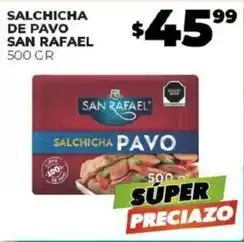 Merco San rafael - salchicha de pavo oferta