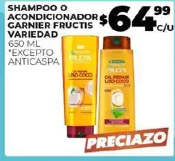 Merco Garnier - shampoo o acondicionador fructis oferta