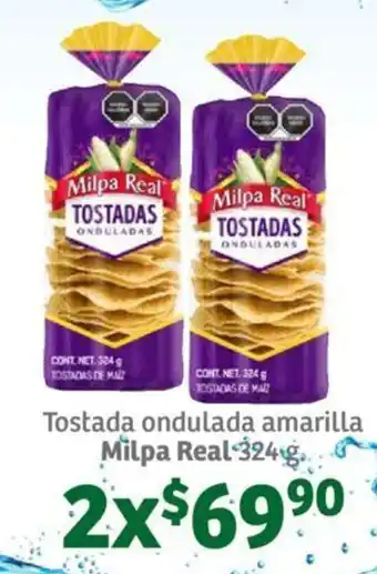 Soriana Súper Tostada ondulada amarilla Milpa Real 324 g x 2 oferta