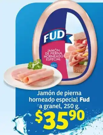 Soriana Súper Jamón de pierna horneado especial Fud a granel, 250 g. oferta