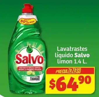 Soriana Súper Lavatrastes Líquido Salvo Limon 1.4 L. oferta