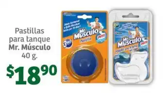 Pastillas para tanque Mr. Músculo 40 g.